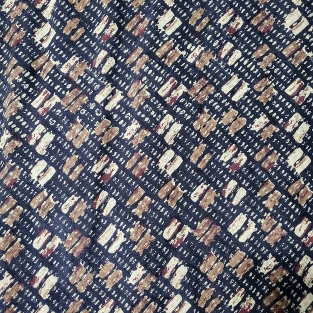 Men's Vintage Bruno Printed 100% Silk Button Up Shirt Short Sleeves - Picture 4 of 7